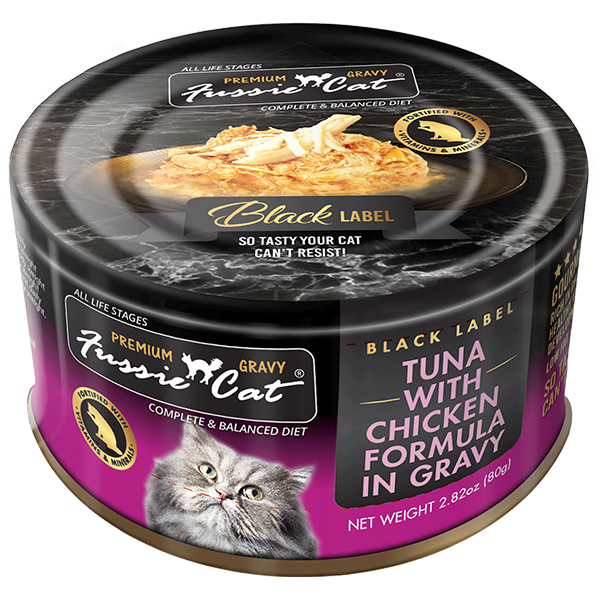 Fussie Cat-Black Label-Tuna with Chicken in Gravy-2.82oz
