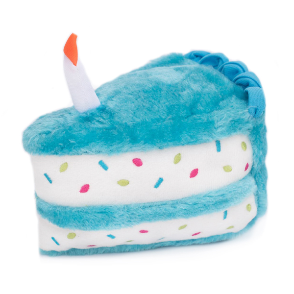 Zippy Paws - Birthday Dog Toy - Blue Birthday Cake