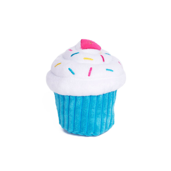 Zippy Paws - Birthday Dog Toy - Blue Cupcake