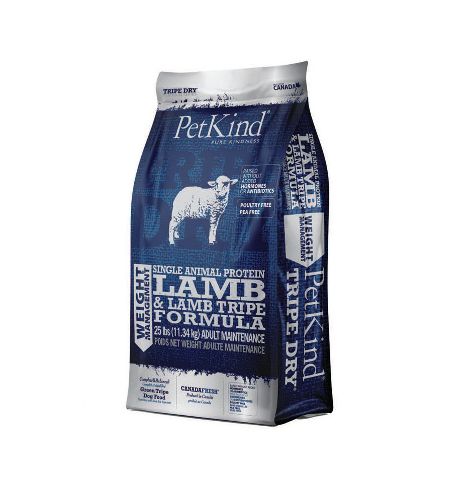 PetKind-Lamb and Tripe Formula-Weight Management-Single Animal Protein-11.3 kg