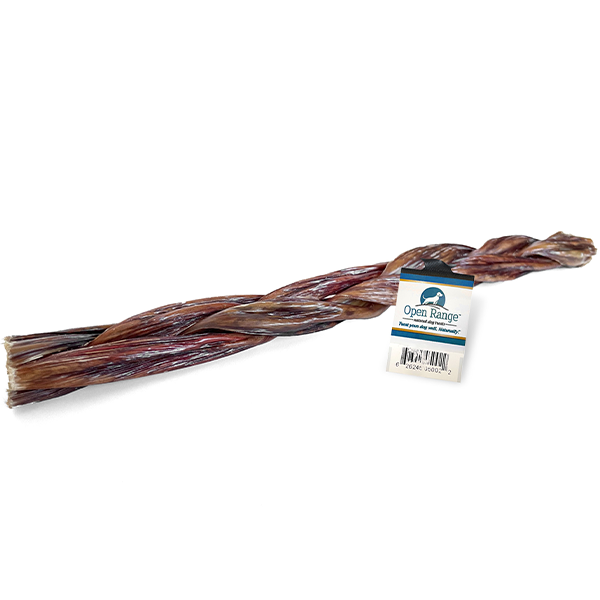 Open Range - Dog Chew - Beef Chomper Braid - 12”