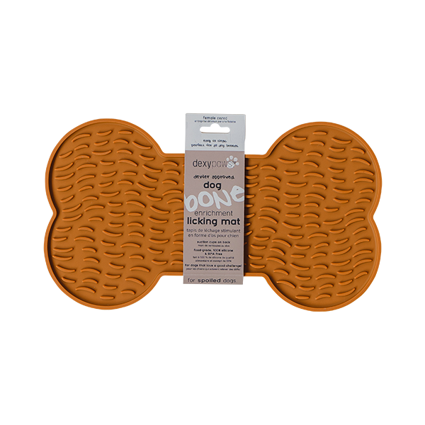 Dexypaws - Dog Enrichment Lick Mat - Bone