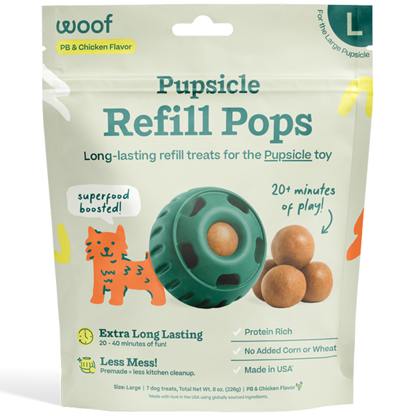 Woof - Pupsicle Refill Pops - Dog - PB & Chicken - Large