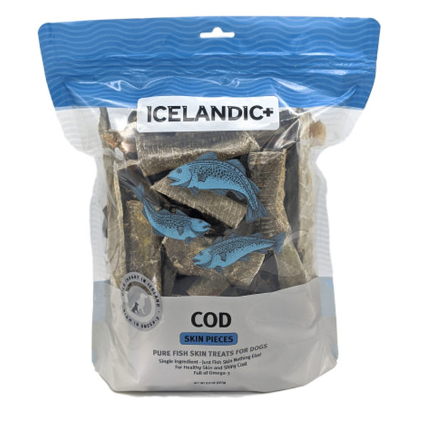 Icelandic+ - Cod Skin Pieces- Wild Caught Skins- Dog