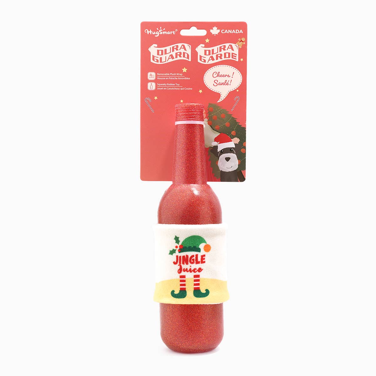 HugSmart Pet - Happy Woofmas | Jingle Juice - TPR Rubber Toy