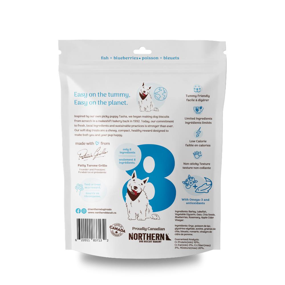 Northern Dog Biscuit - Dog Treat - Softies - Fish and Blueberries - 170g