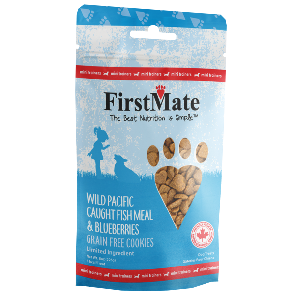 First Mate - Dog Treat - Pacific Fish Meal & Blueberries - Mini Trainers - 8oz