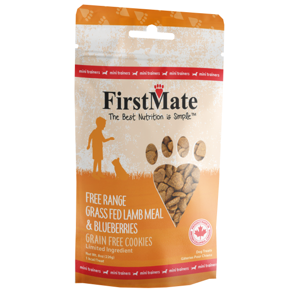 First Mate - Dog Treat - Lamb Meal & Blueberries - Mini Trainers - 8oz