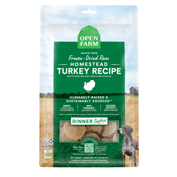 Open Farm - Freeze Dried - Turkey Patties - 17.5oz