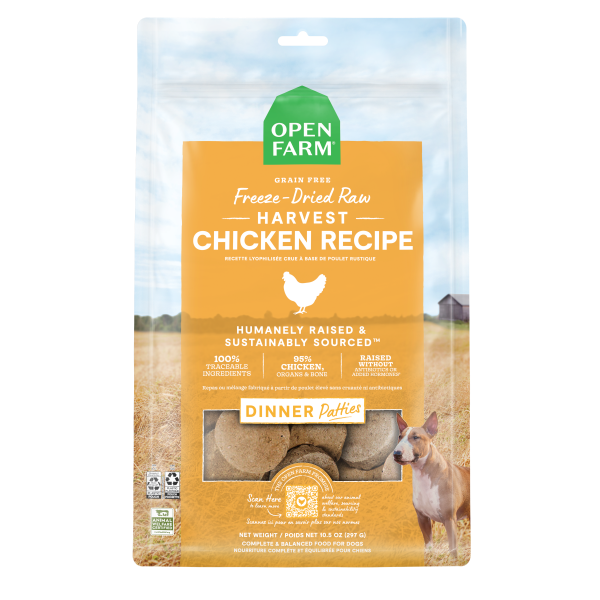 Open Farm - Freeze Dried - Chicken Patties - 10.5oz