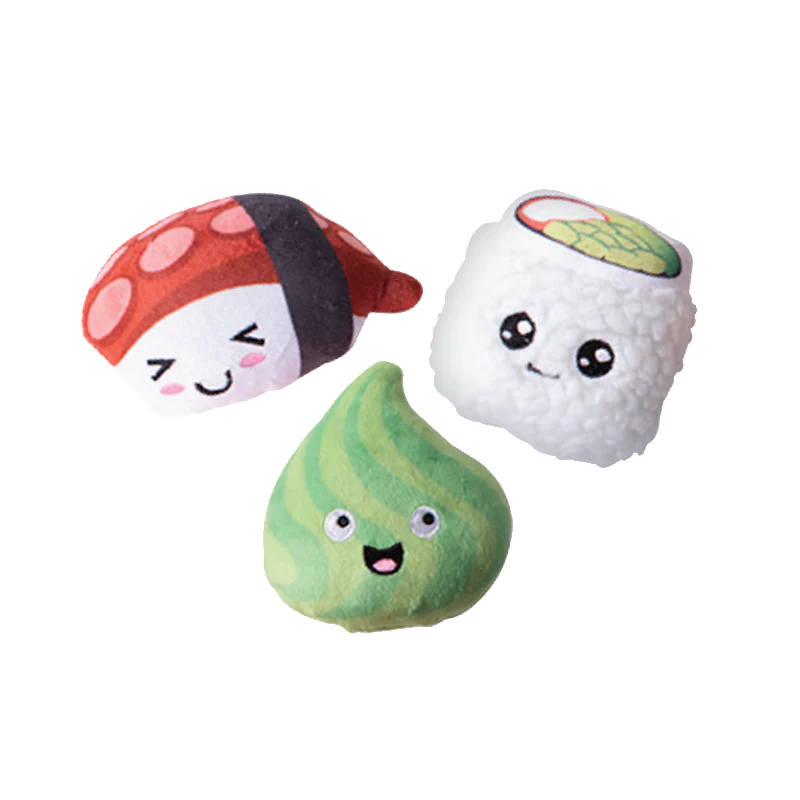 Fringe Studio-Plush Dog Toy-Sushiholic-3 Pieces