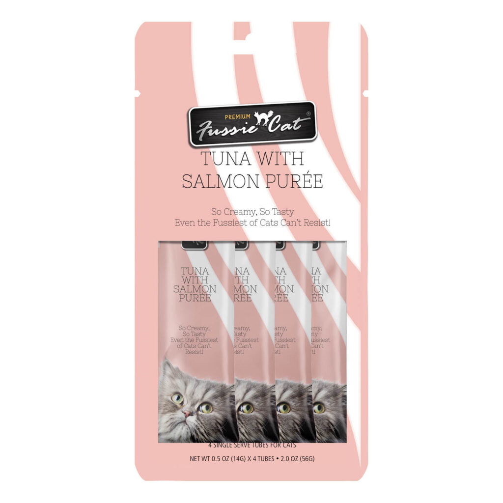 Fussie Cat Treat-Tuna with Salmon Puree-14g