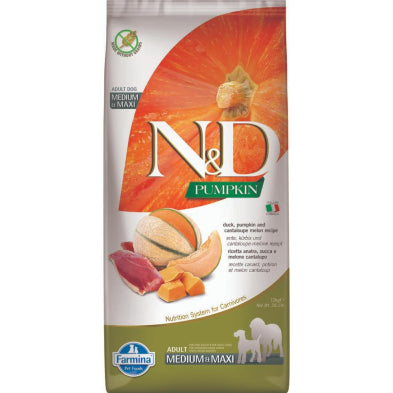 Farmina-Dog-N&D-Pumpkin-Duck & Cantaloupe-Med/Maxi-12kg