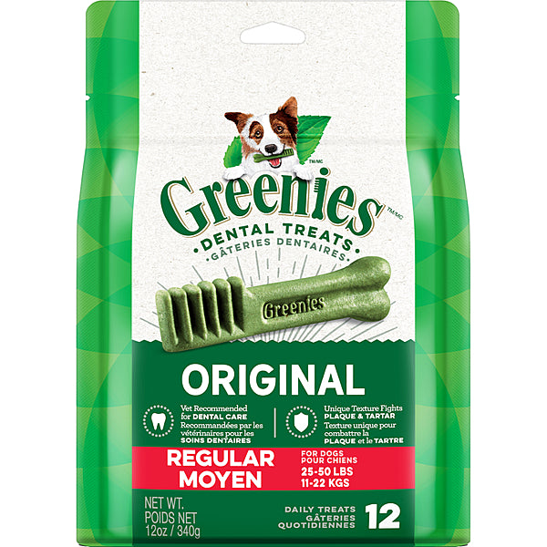 Greenies - Dental Treats - Regular - 12 Count - 12oz