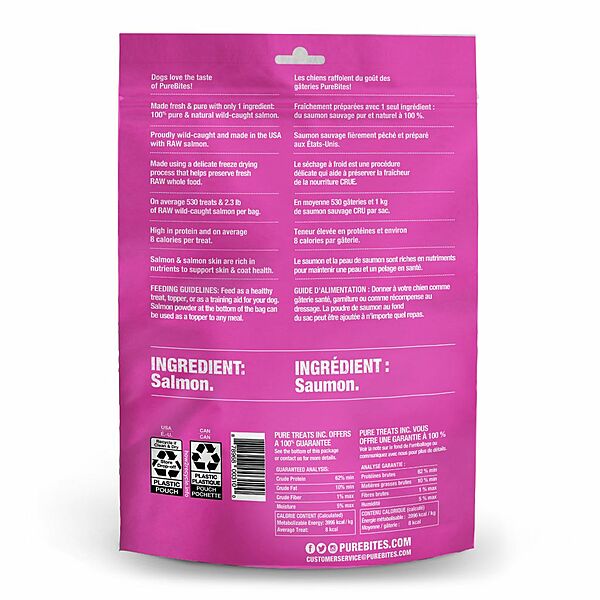 Pure Bites - Dog Treat - Freeze Dried Salmon - 270g