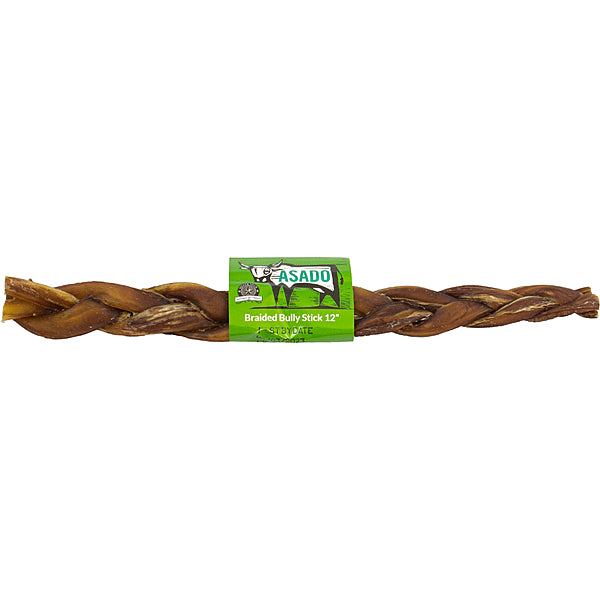 Asado - Dog Chew - Beef Bully Stick - Braided - 12"