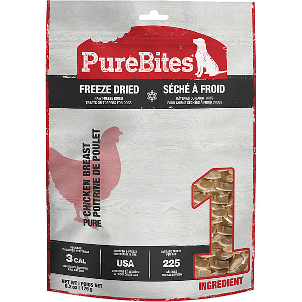 Pure Bites - Dog Treat - Freeze Dried Chicken Breast - 175g