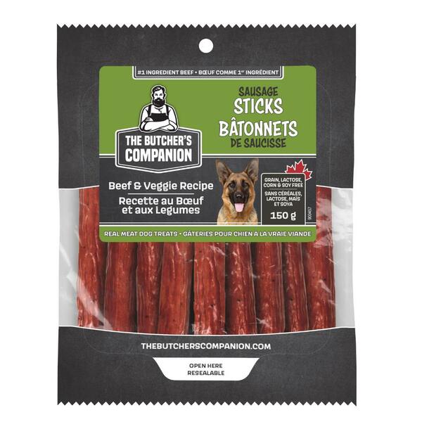 Butcher's Companion - Dog Treat - Sausage Sticks Beef & Veg - 150gm