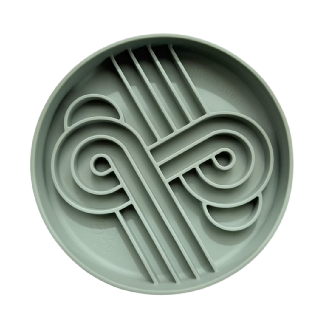 Ollie B Good - Zoomies Slow Feed Bowl - Artichoke