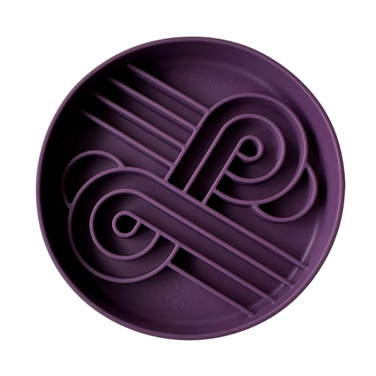 Ollie B Good - Zoomies Slow Feed Bowl - Plum