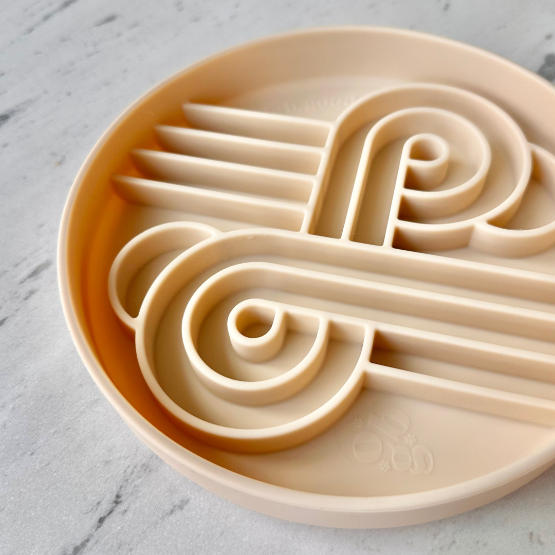 Ollie B Good - Zoomies Slow Feed Bowl - Oatmeal