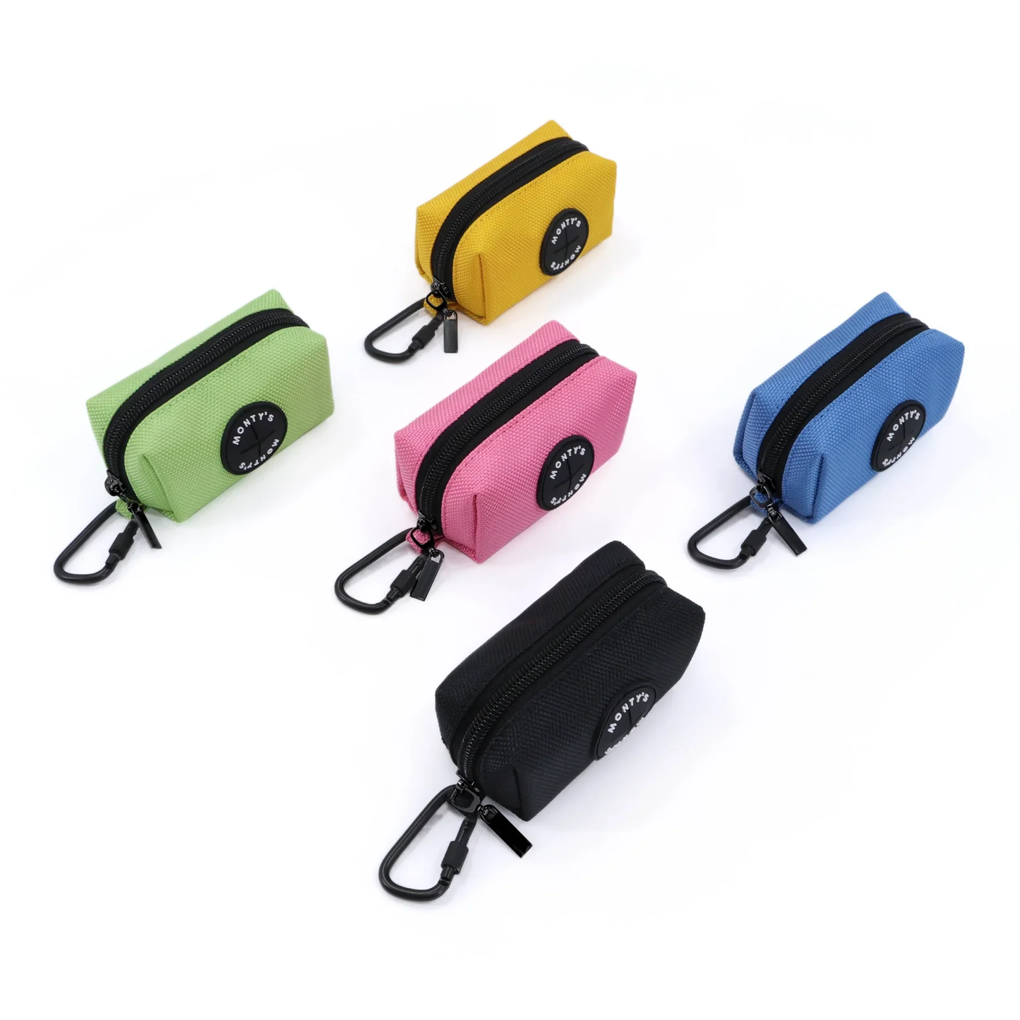 XL Nylon Poop Bag Dispenser Set with 45 Bag Triples Roll: Pink