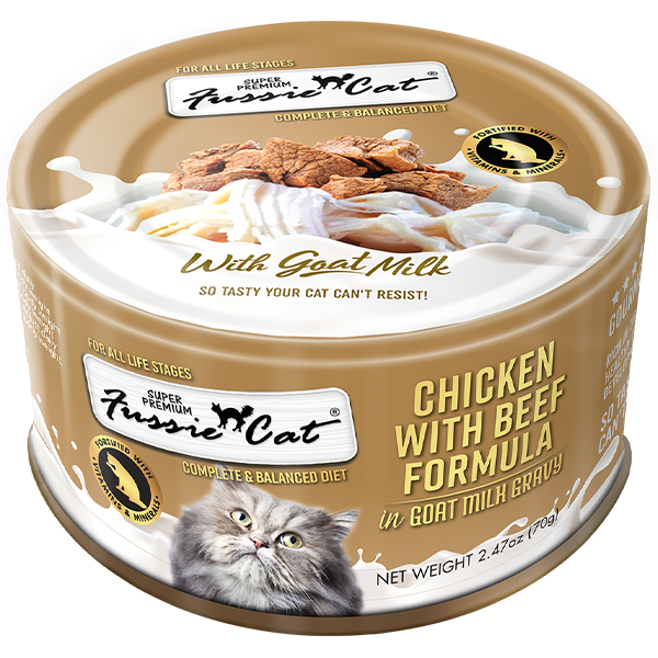 Fussie Cat-Chicken with Beef in Goat Milk-2.47oz