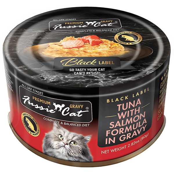 Fussie Cat-Black Label-Tuna with Salmon in Gravy-2.82oz