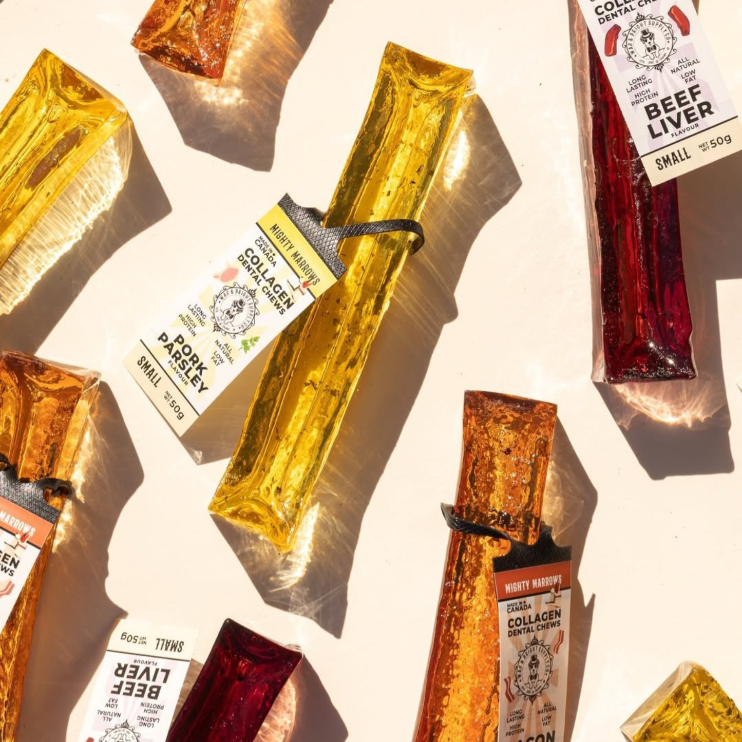 Wag & Bright - Collagen Dental Chew - Mighty Marrows - Pork Parsley - Large