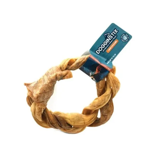 Dogginstix - Dog Chew - Braided Lamb Collagen Ring
