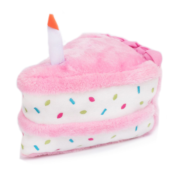 Zippy Paws - Birthday Dog Toy - Pink Birthday Cake