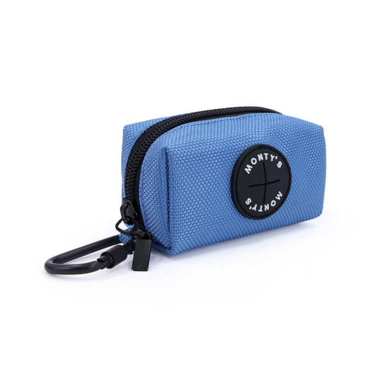 XL Nylon Poop Bag Dispenser Set with 45 Bag Triples Roll: Blue