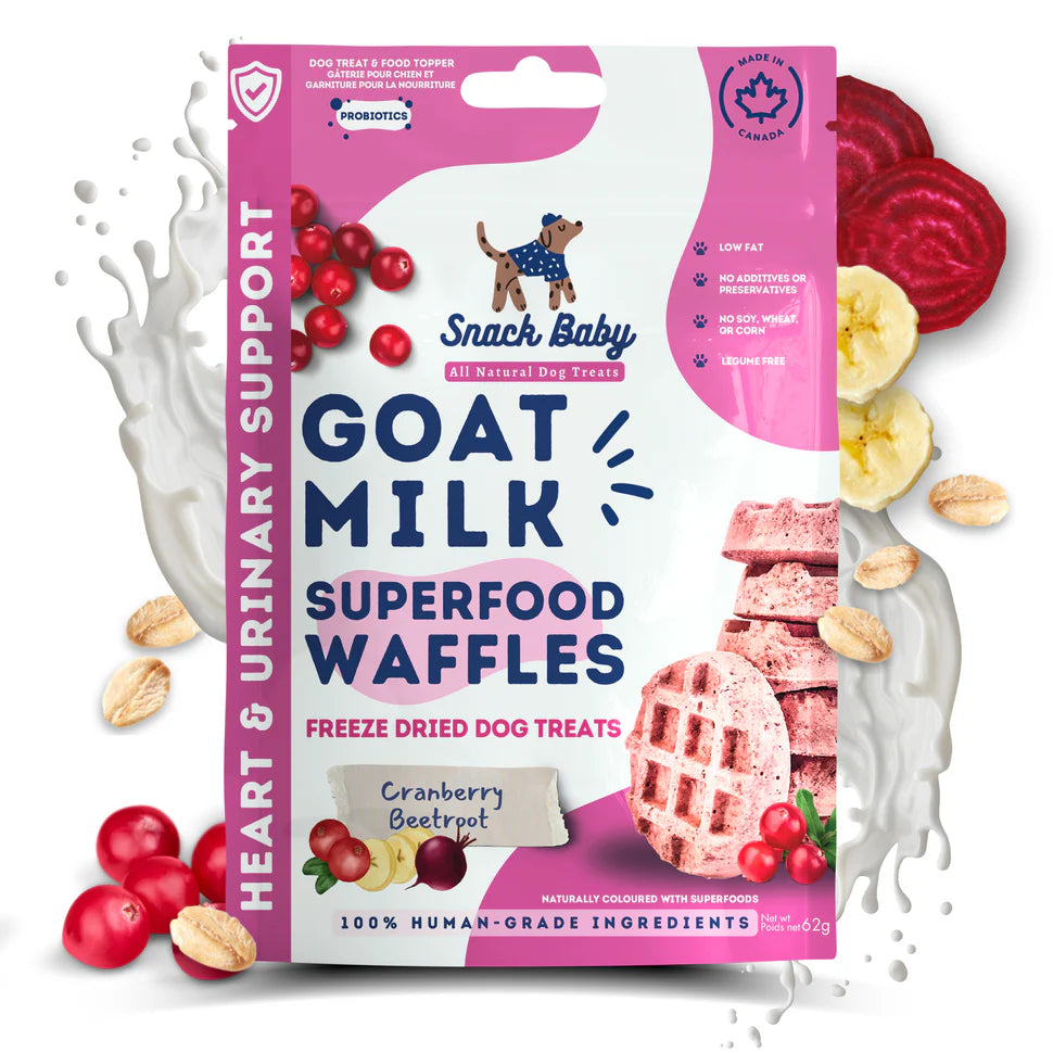 Snack Baby - Dog Treat - Super Waffles - Cranberry Beetroot