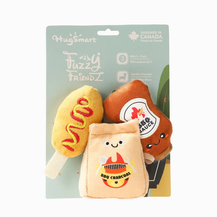 HugSmart Pet - Dog Toy - BBQ Time - 3 Pack