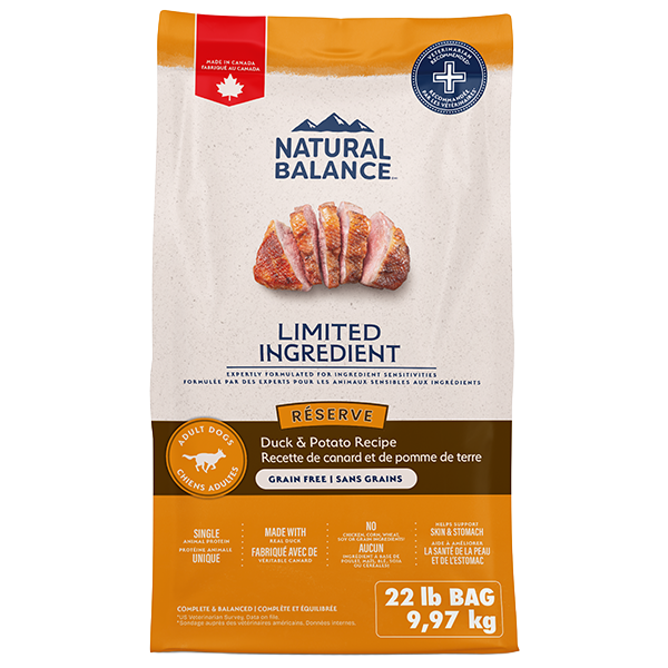 Natural Balance- Dog - Duck and Potato Recipe- Adult- 22lb