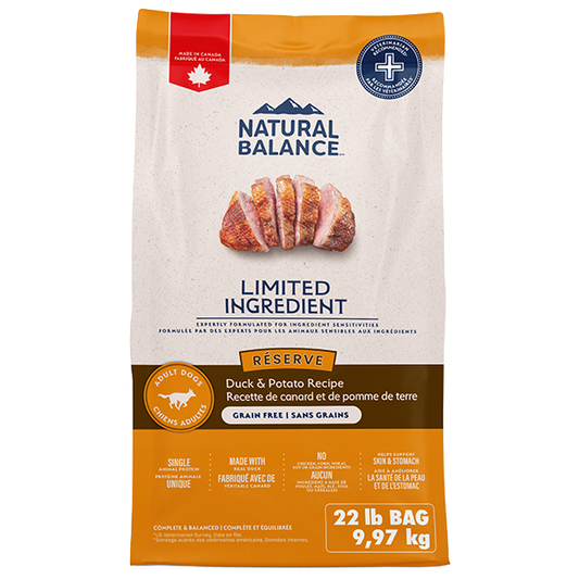 Natural Balance- Dog - Duck and Potato Recipe- Adult- 22lb