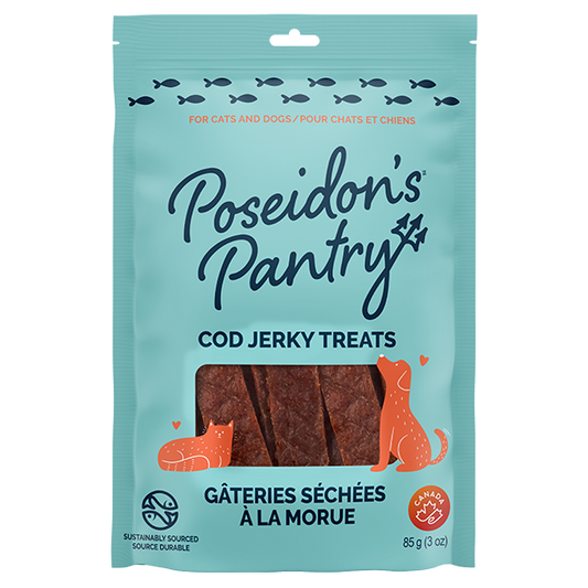 Poseidon's Pantry Dog Jerky Cod - 85g