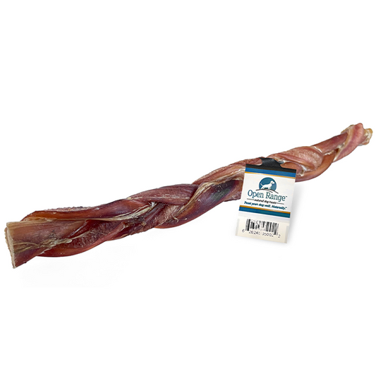 Open Range - Dog Chew - Beef Bully Braid - 11-12”