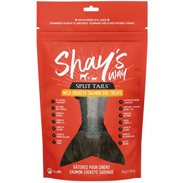Shay's Way Dog Split Tails Sockeye Salmon - 50g