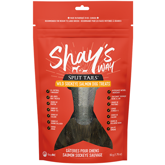 Shay's Way Dog Split Tails Sockeye Salmon - 50g