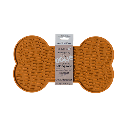 Dexypaws - Dog Enrichment Lick Mat - Bone