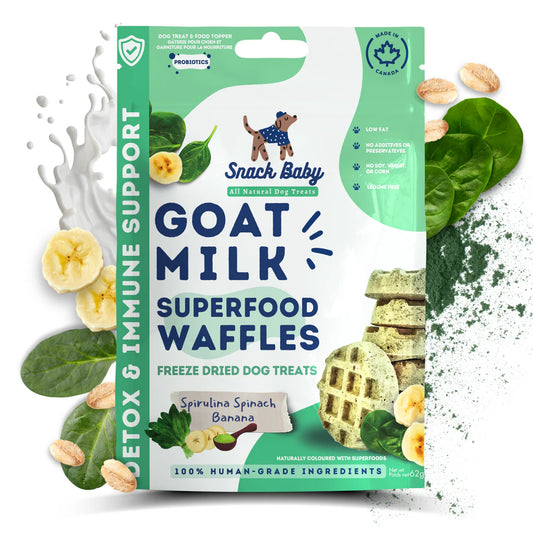 Snack Baby - Dog Treat - Super Waffles - Spirulina Spinach