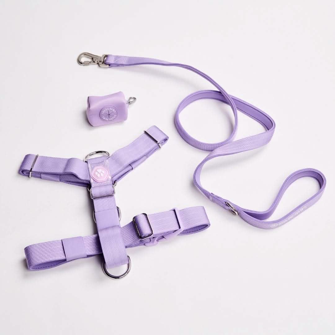 Leash and Poop Bag Holder Set - Lilac: OS