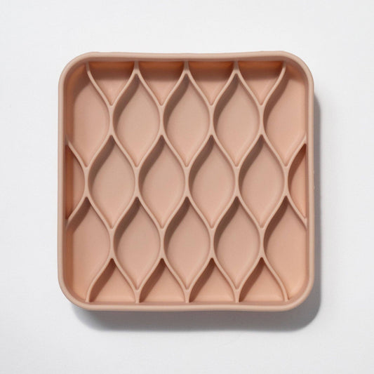 Dogged - Slow Feeder Bowl - Argyle - Rose water