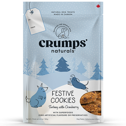 Crumps - Dog Treat - Festive Cookies - Turkey & Cranberry Recipe - 270g