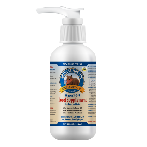 Grizzly Salmon Plus Oil-For cats-Liquid Supplement-4oz