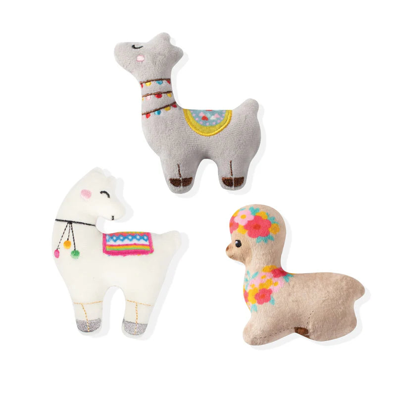 Fringe Studio-Plush Dog Toy-Llama Love-3 Pack
