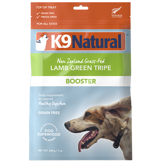 K9 Natural-Freeze Dried Booster-Lamb Green Tripe-7oz