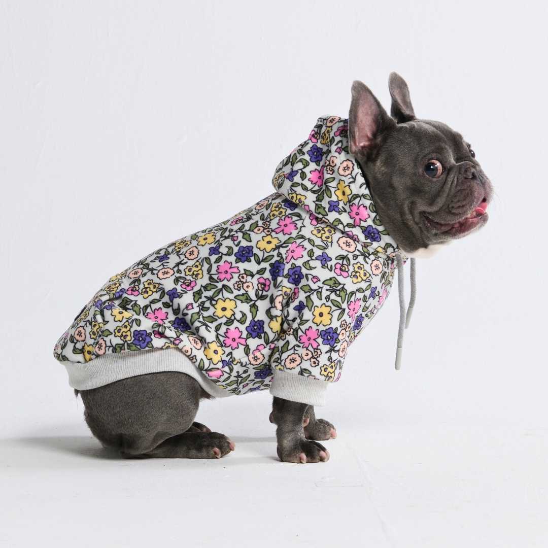 Spark Paws - Dog Hoodie - Vintage Flower - XL