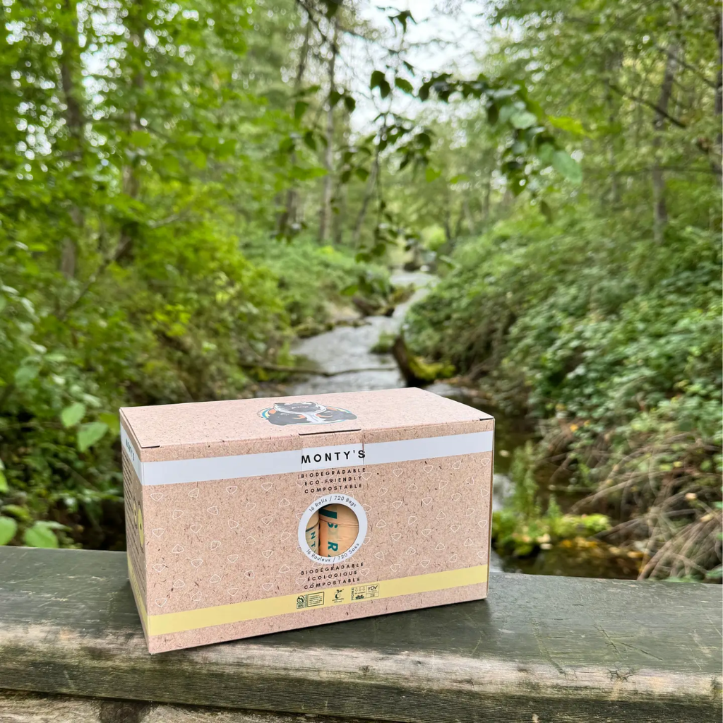 Compostable Cornstarch Poop Bags - 9 x 13" - Triples Rolls : 4 Roll (180 Bags)